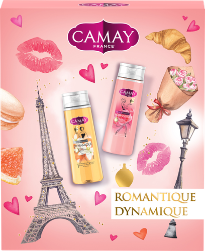 

Набор подарочный Camay Romantique: гель для душа с ароматом розы 250 мл, гель для душа с ароматом грейпфрута 250 мл