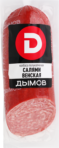 Колбаса полукопченая ДЫМОВ Салями Венская со срезом, 330г