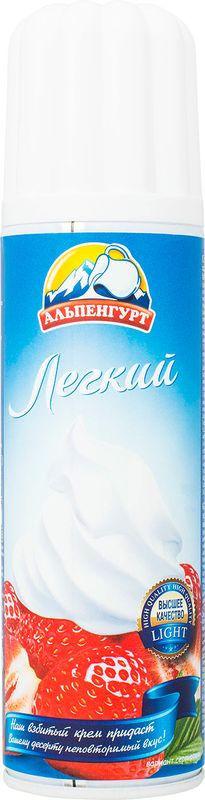 

Сливки взбитые Альпенгурт Легкий 18% 250 г