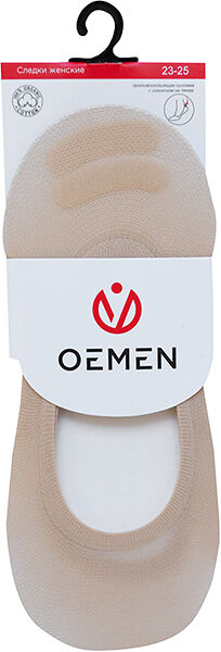 Следки женские Роза бежевые вставка силикон 23-25р KP006