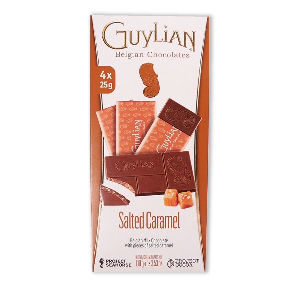 

Шоколад молочный Guylian с соленой карамелью 100 г