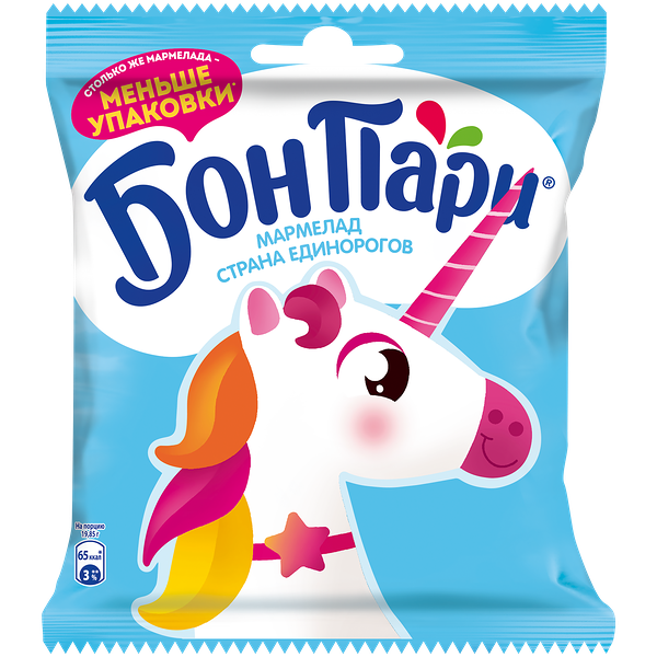 Мармелад жевательный фигурный Бон Пари Страна единорогов Сочный микс