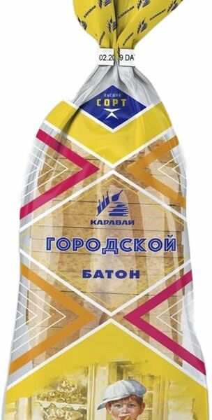 Батон Каравай Городской нарезка, 350г