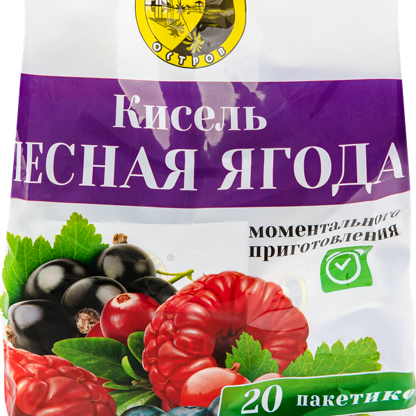 Кисель быстрорастворимый СОЛНЕЧНЫЙ ОСТРОВ Лесная ягода, 600г
