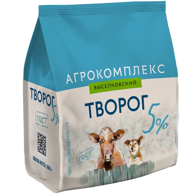 

Творог Агрокомплекс Выселковский 5% 300 г