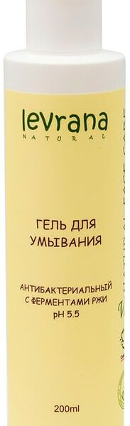 Гель для умывания Levrana Антибактериальный с ферментами ржи 200мл