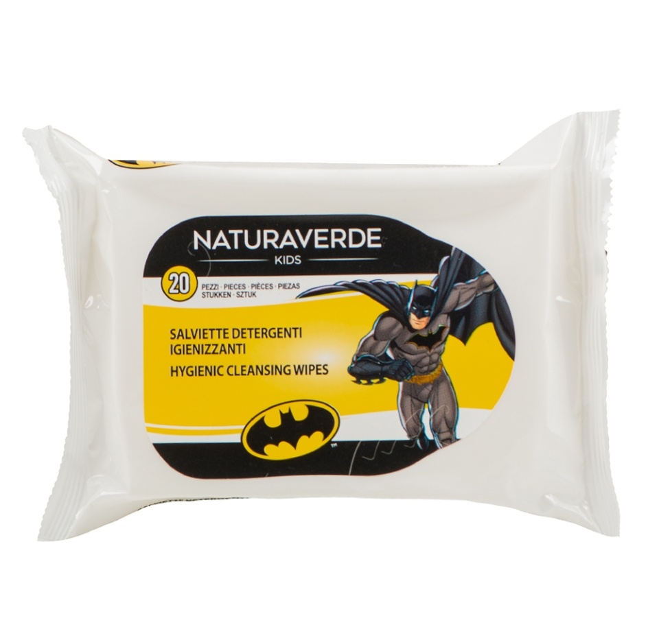 

Салфетки гигиенические очищающие детские, BATMAN, 20 шт., Италия