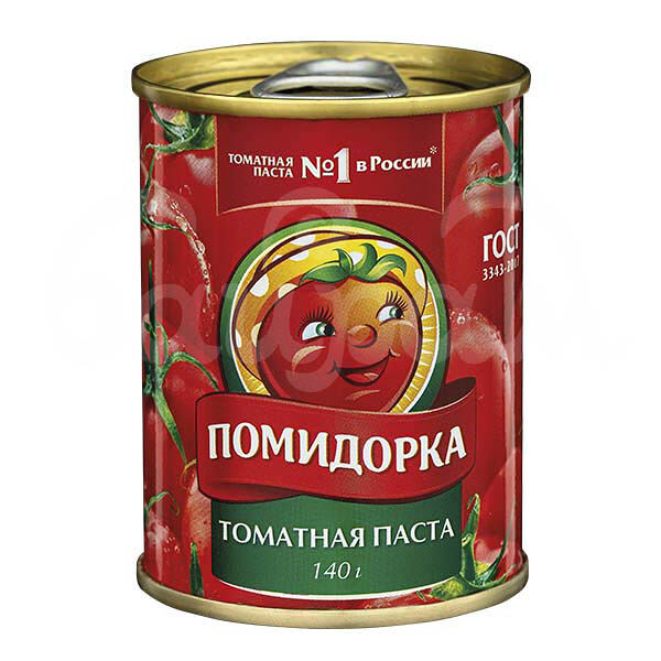 Томатная паста Помидорка 140гр ж/б ключ