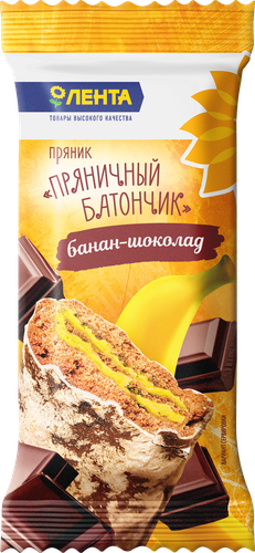

Батончик пряничный ЛЕНТА банан-шоколад, 90г