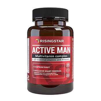 Бад Risingstar Поливитаминный комплекс Форте для мужчин 60 капсул, Россия