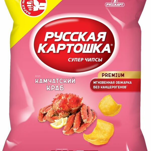 Чипсы картофельные Русская картошка Камчатский краб