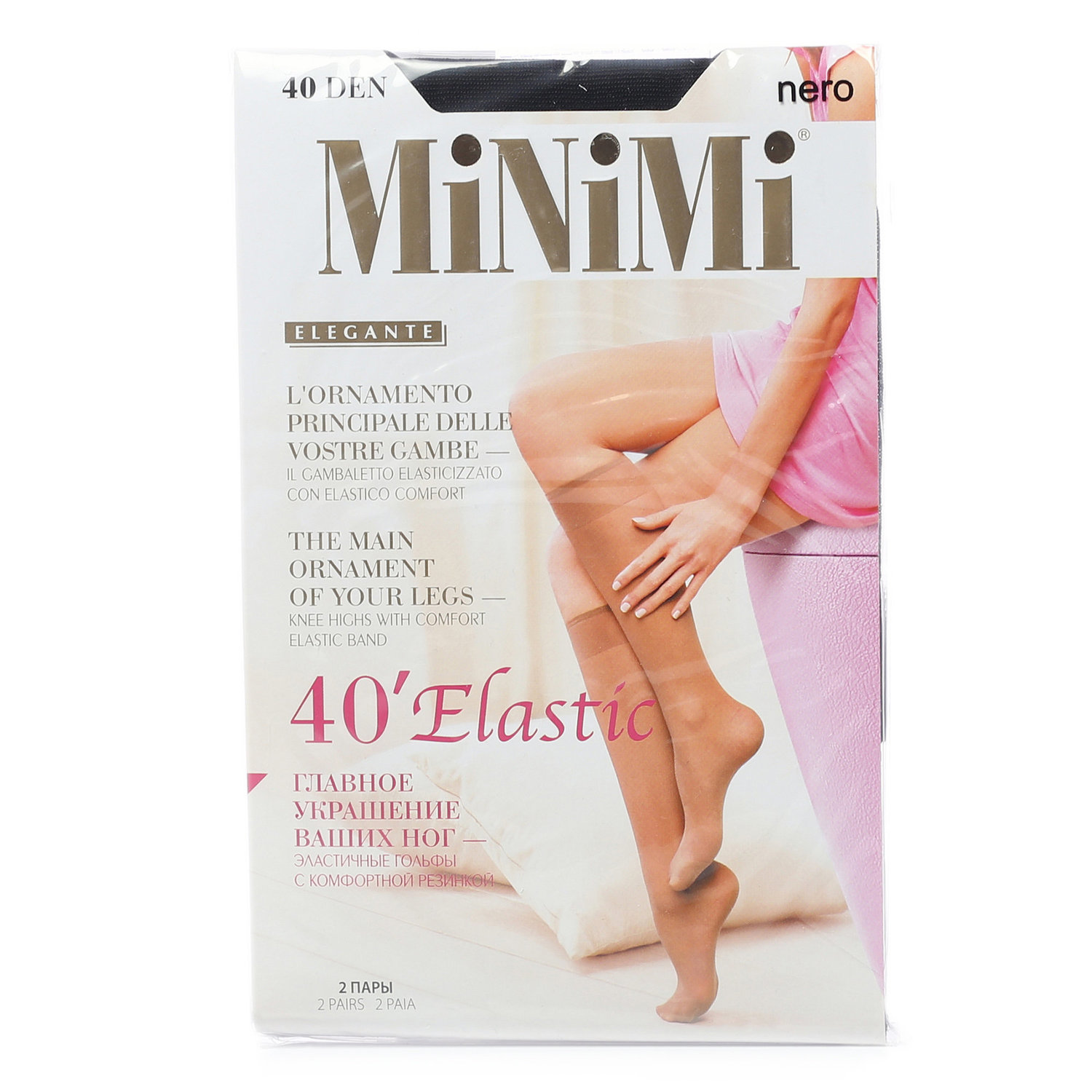 

Гольфы MiNiMi Elastic 40 Nero Черные 2 пары