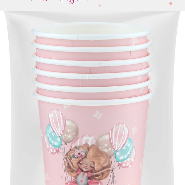 Стаканы одноразовые Girls 250мл бумажные Арт. СТК, 6шт
