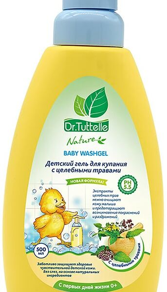 Детский гель для купания  DR.Tuttelle с целебными травами 500 мл