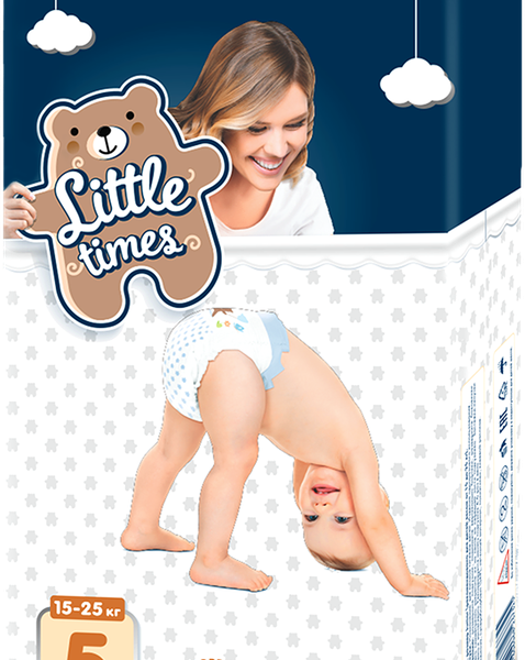 Подгузники детские LITTLE TIMES Junior 15–25кг, 52шт