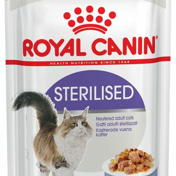 Корм для стерилизованных взрослых кошек от 1 года до 7 лет Royal Canin Sterilised мелкие кусочки в желе
