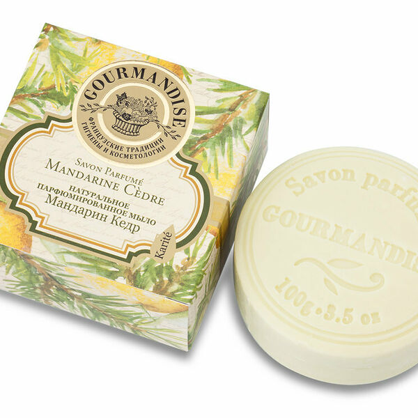 GOURMANDISE Мыло натуральное парфюмированное Мандарин Кедр, 100 г