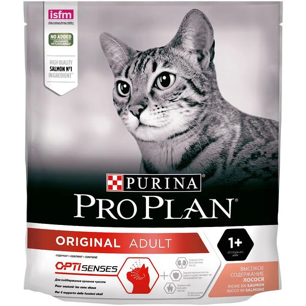 Сухой корм Pro Plan® для взрослых кошек, с высоким содержанием лосося, 400 г