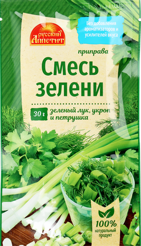 

Смесь зелени Русский Аппетит Зеленый лук, укроп, петрушка 30 г