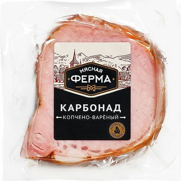 Карбонад Мясная ферма копчено-вареный, вес