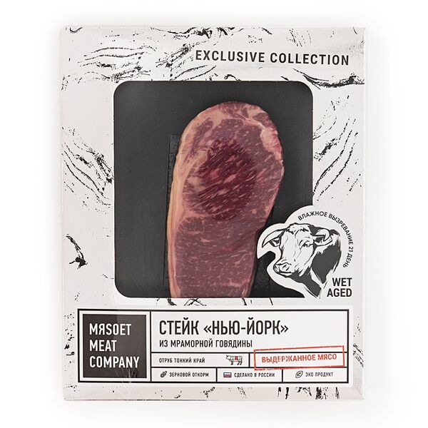 Стейк Нью-Йорк Exclusive Collection Wet age mяsoet meat company 400г, Россия