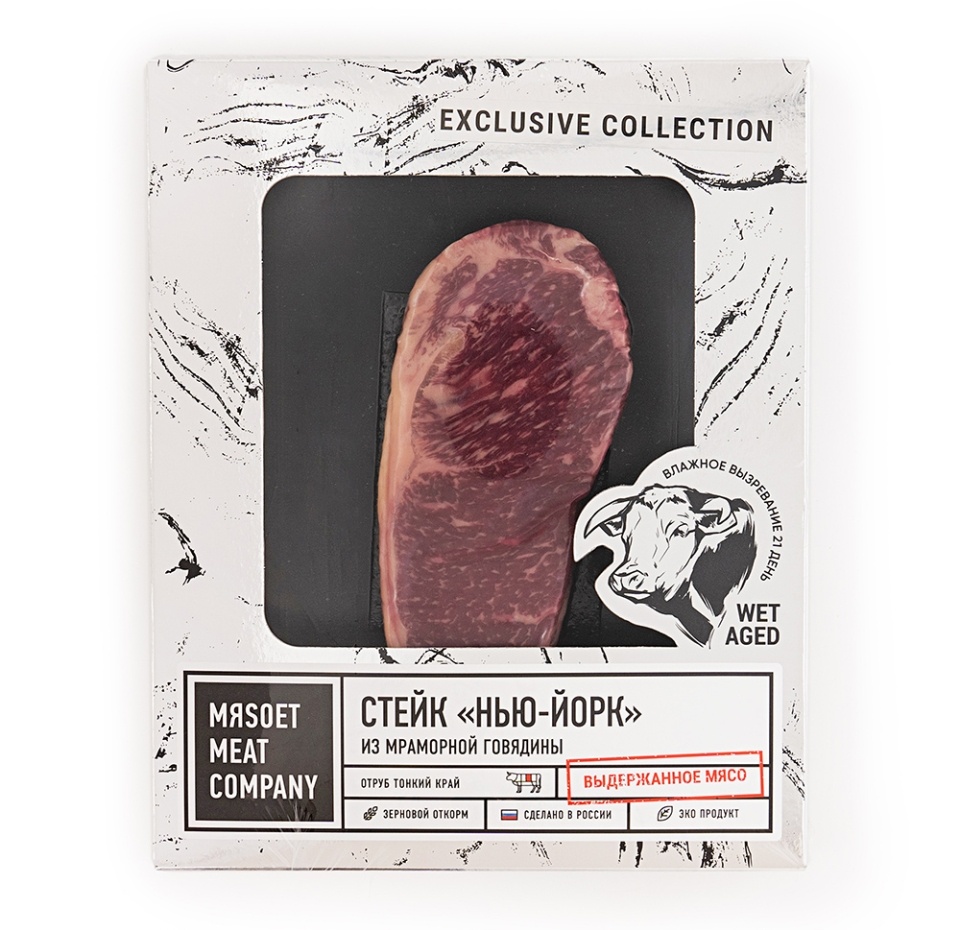 

Стейк Нью-Йорк Exclusive Collection Wet age mяsoet meat company 400г, Россия