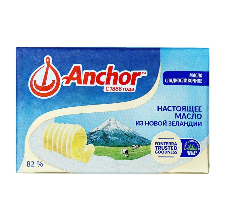

Масло сладкосливочное Anchor 82% 180г фольга Новая Зеландия БЗМЖ