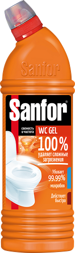 Средство для чистки туалета Sanfor, свежесть и чистота