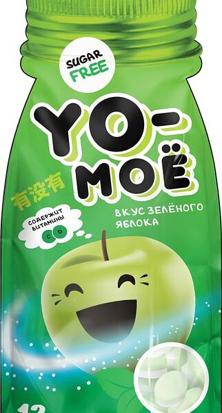 Леденцы Yo-Мое Освежающие зеленое яблоко 12г