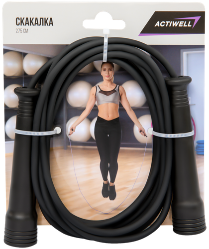 

Скакалка Actiwell 275 см с пластиковыми ручками в ассортименте