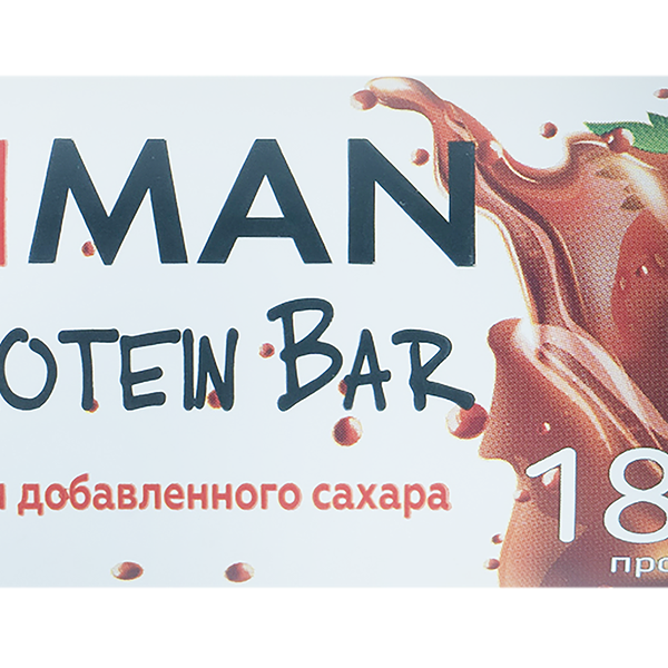 Батончик IRONMAN Protein Bar Ром-клубника, 18% протеина, 50г