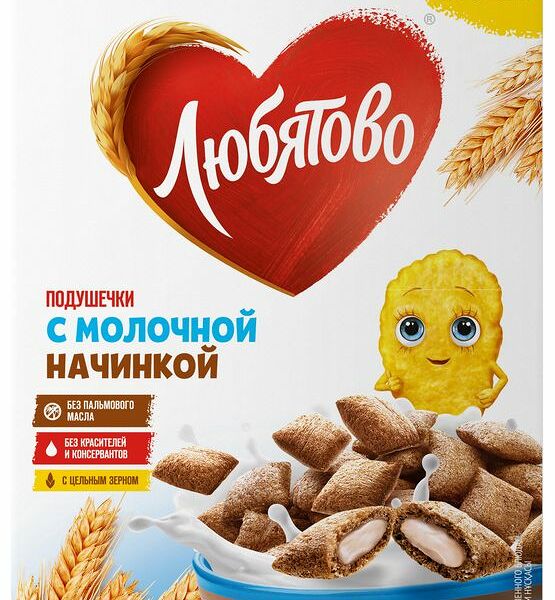 Подушечки Любятово с молочной начинкой 220г