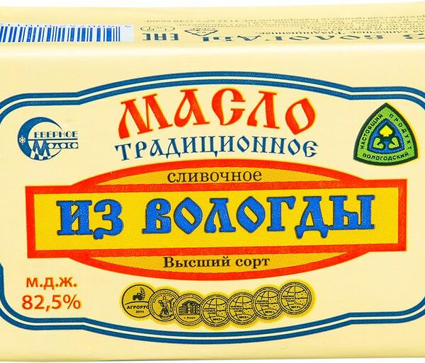 Масло сливочное Северное Молоко Традиционное из Вологды 82,5%