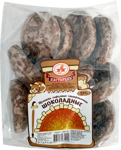 

Пряники Пастарель сырцовые глазированные шоколадные 350 г