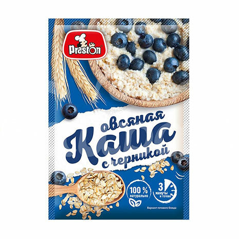 Каша Preston 37гр Овсяная Черника пакет