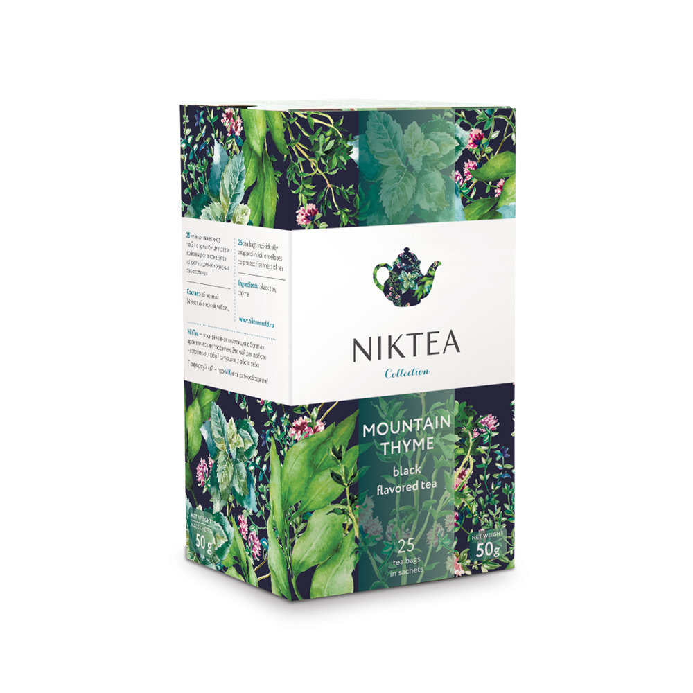 

Чай черный Niktea Горный Чабрец пакетированный 25 пакетиков 50 г