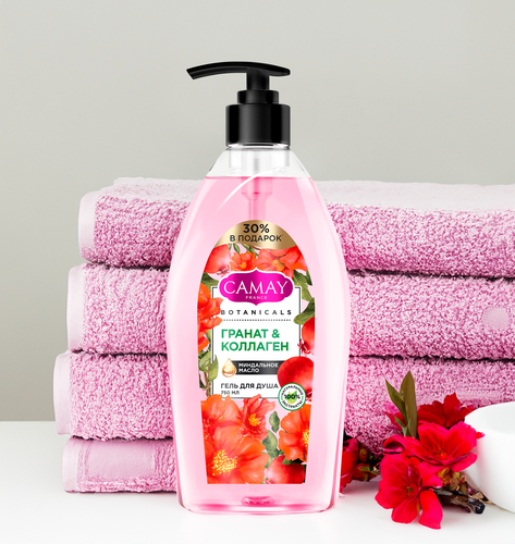 

Гель для душа Camay Botanicals Цветы граната 750 мл
