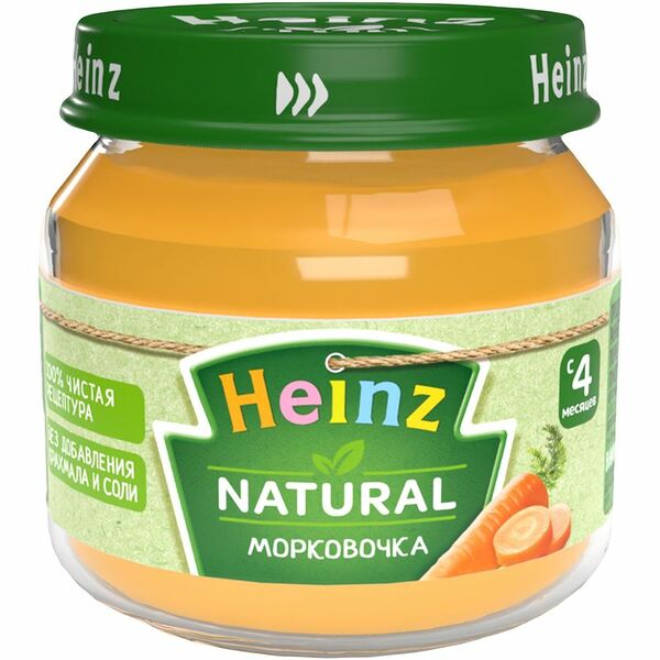 Пюре Heinz овощное Морковочка с 5 месяцев, 80г