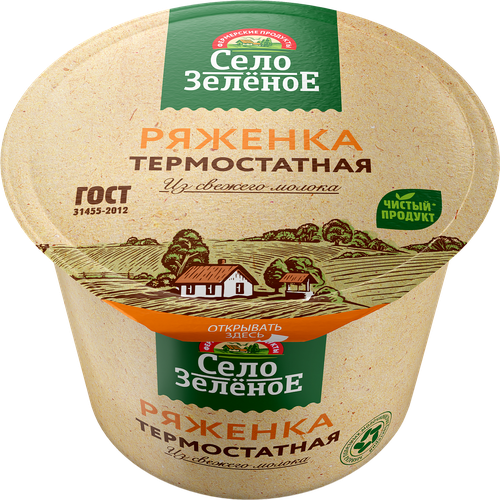 

Ряженка Село Зелёное 4% 200 мл
