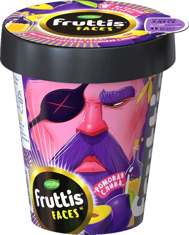 

Йогуртный коктейль Fruttis Faces c Ромовой сливой 2.5%, 265 мл