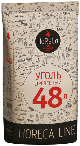 

Уголь древесный HORECA-LINE 48л, 7кг