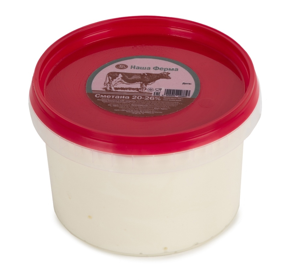 

Сметана Наша Ферма 20-26% 500 г