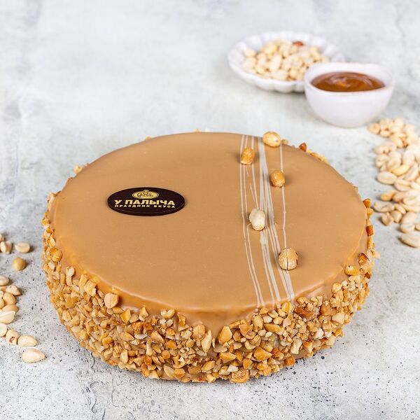 С арахисом и карамельной нугой торт 900 г