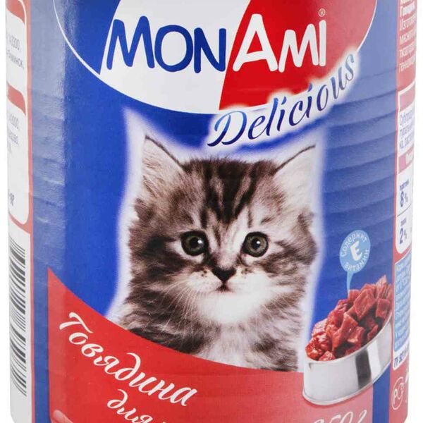 Корм для котят Delicious MonAmi Говядина