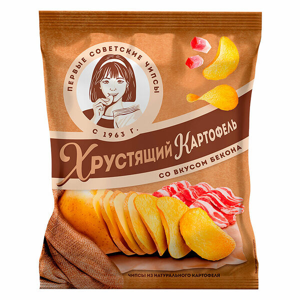 Чипсы со вкусом бекона ТМ Хрустящий картофель