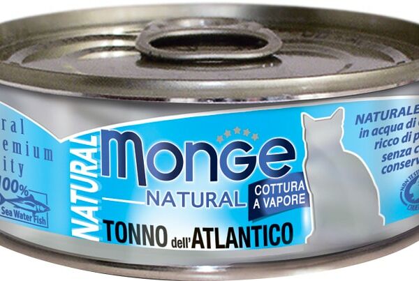 Влажный корм для кошек Monge Cat Natural Атлантический тунец 80г