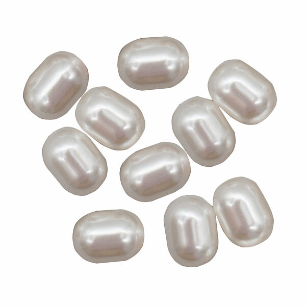 Бусины пластиковые, 3873#, 20*15MM, 10шт/уп(белый)