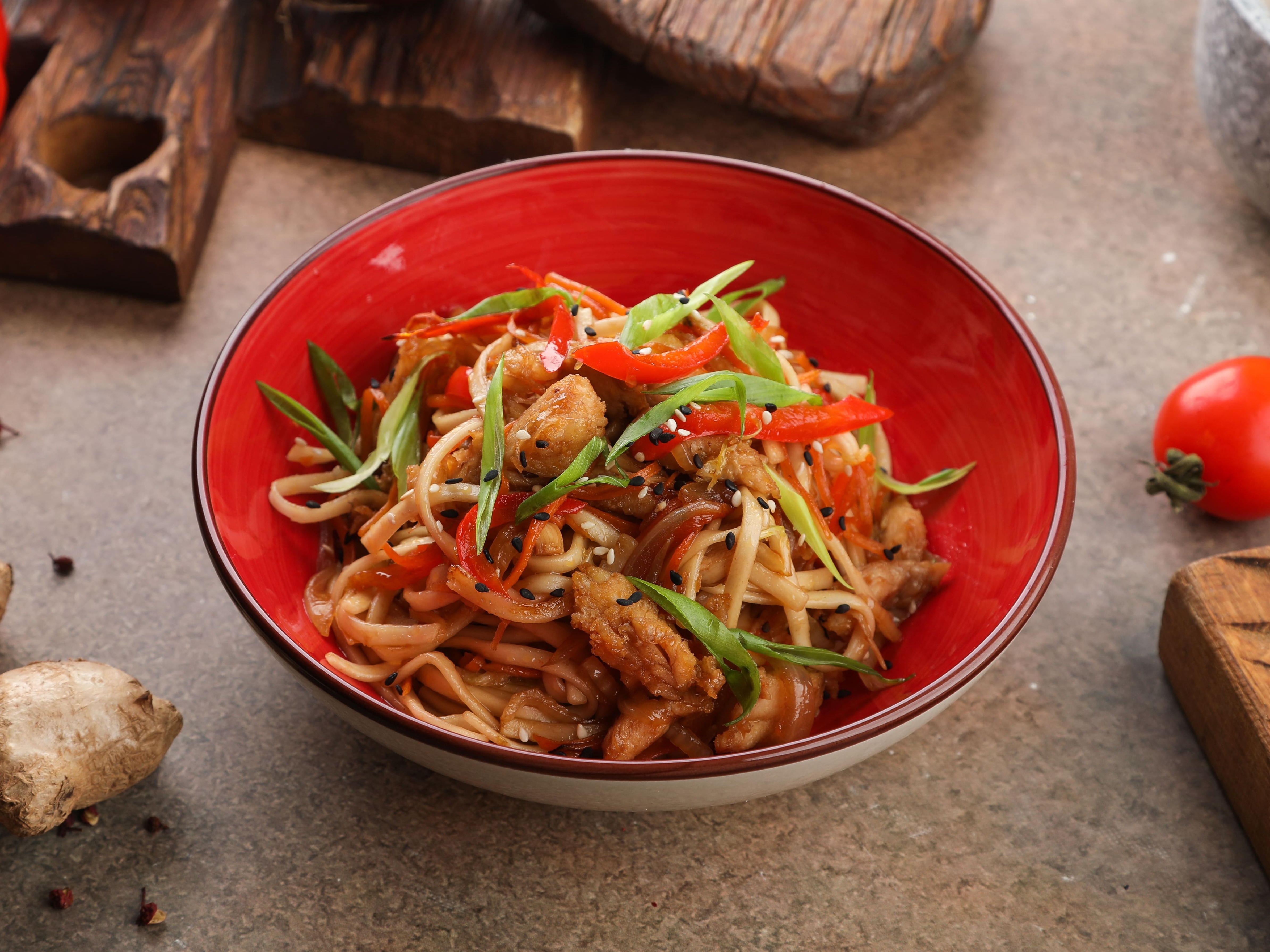 Wok с курицей