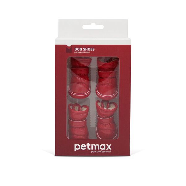 Ботинки дутики для собак L красный (унисекс)