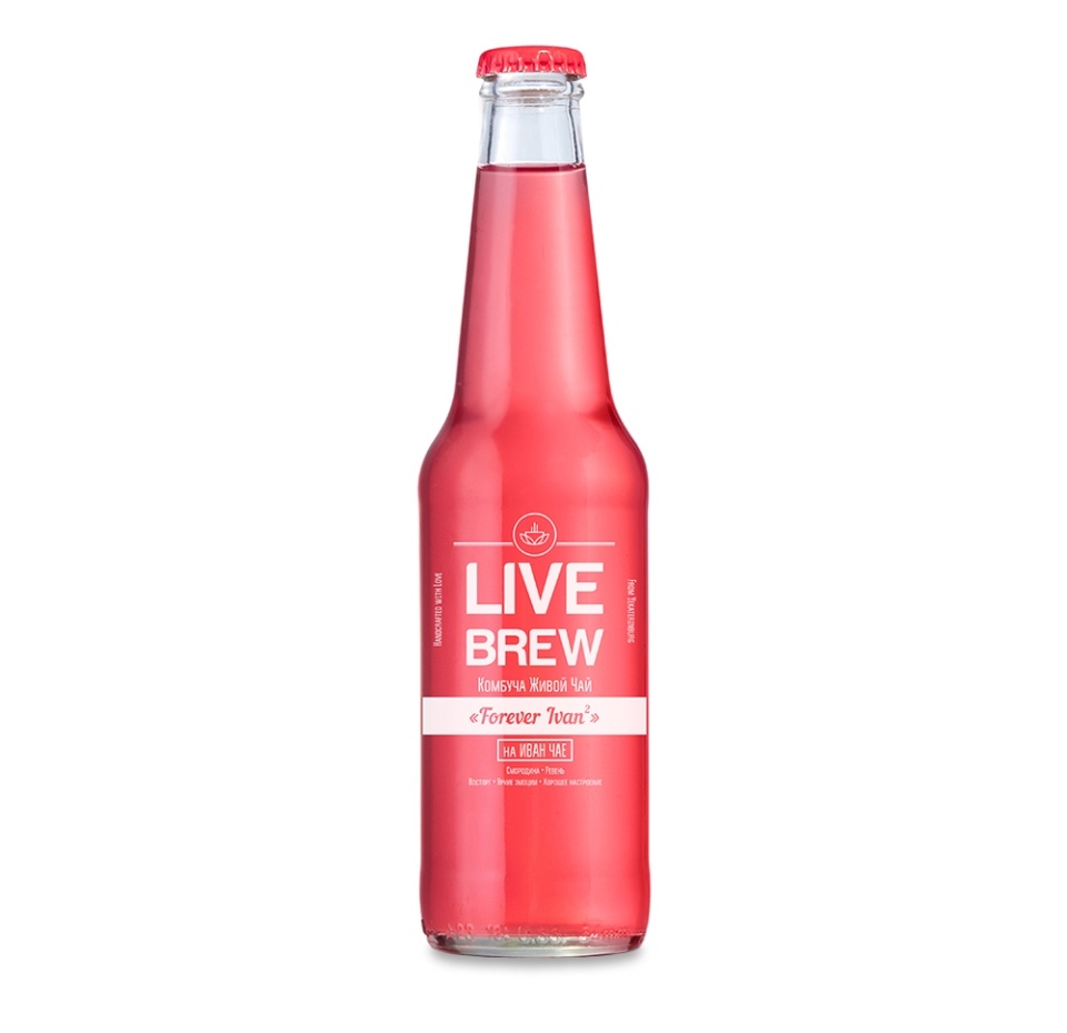 

Напиток комбуча LIVE BREW Forever Ivan2 Смородина, Ревень, Иван Чай 0.35 л, Россия